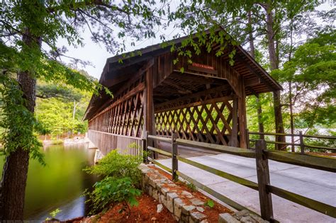 Wooden Covered Bridge, Stone Mountain, Atlanta, Georgia, America by Joe