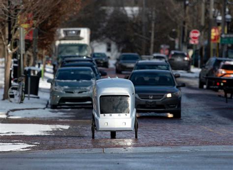 Save100 for $100 in delivery fee credits for new postmates customers. Refraction AI Robots Making Deliveries in Ann Arbor ...