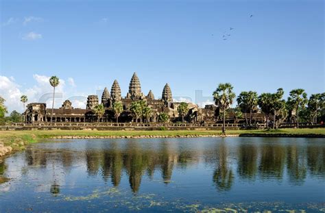 Angkor Wat With Reflection In Water In Siem Reap Stock Image Colourbox