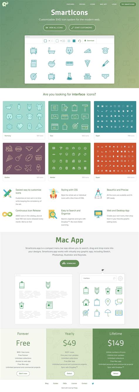 When applying your color palette to your landing page, choose a color for the ctas and buttons you want to call the most attention to. Smart Icons - Landing page design inspiration | Website ...