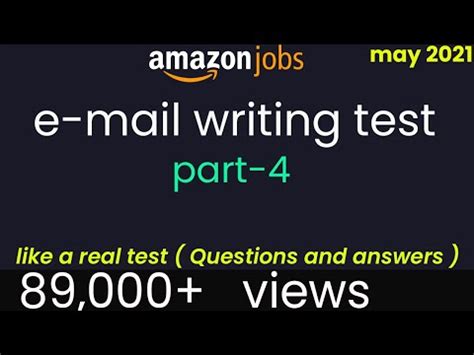 Performance on this task feeds into the grammar, vocabulary, voice & tone, organization, and reading comprehension scores. Amazon email writing test Part-4 - YouTube