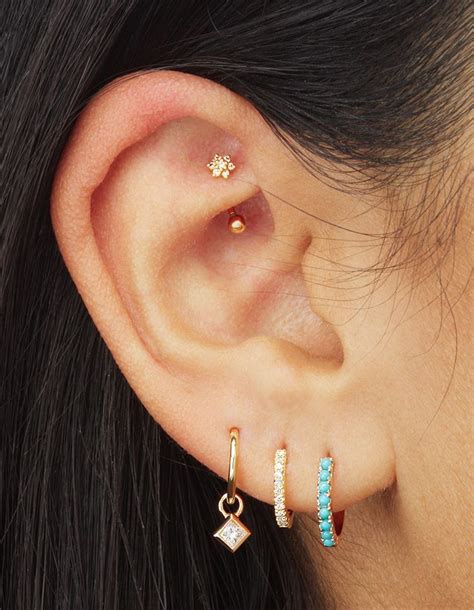 Ear Piercing Rook Piercing Jewelry Ear Jewelry Pretty Ear Piercings