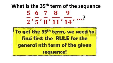 Finding Nth Term Sequence Involving Fractions Youtube