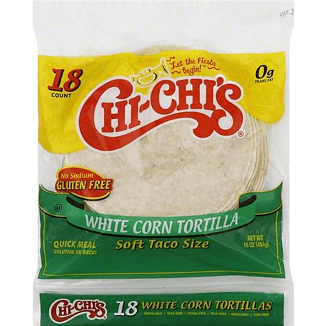 Chi Chis White Corn Taco Style Tortillas 16 Oz Bag Hispanic Donelans Supermarkets