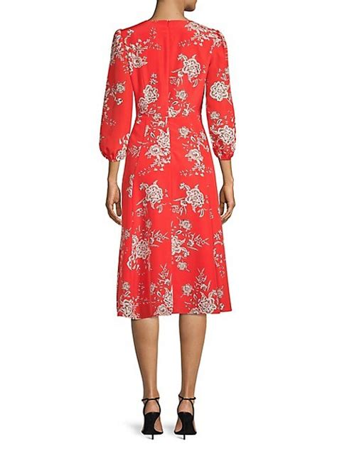 Vince Camuto Floral Print V Neck Wrap Dress Thebay