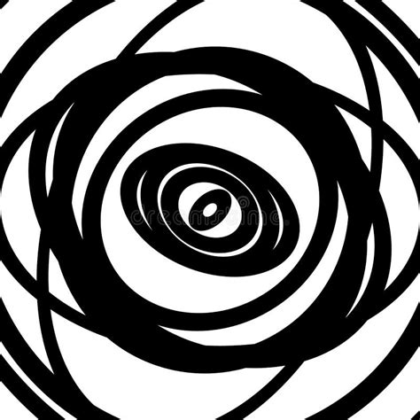 Concentric Circles Pattern Abstract Monochrome Geometric Illustration