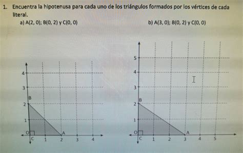 Solved 1 Encuentra La Hipotenusa Para Cada Uno De Los Triángulos