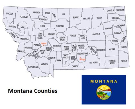 List Of All Counties In Montana