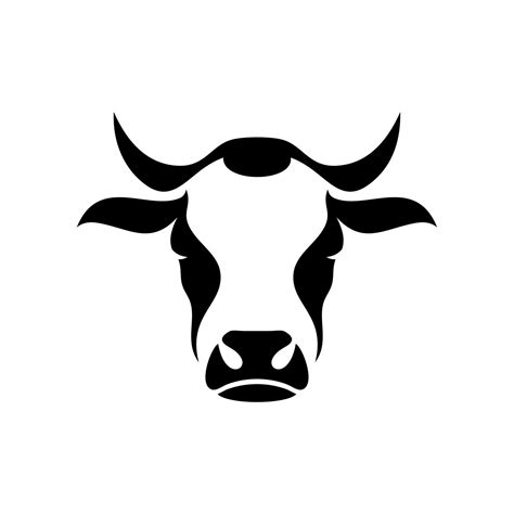 Cow Head Vector Logo 12665399 Vector Art At Vecteezy