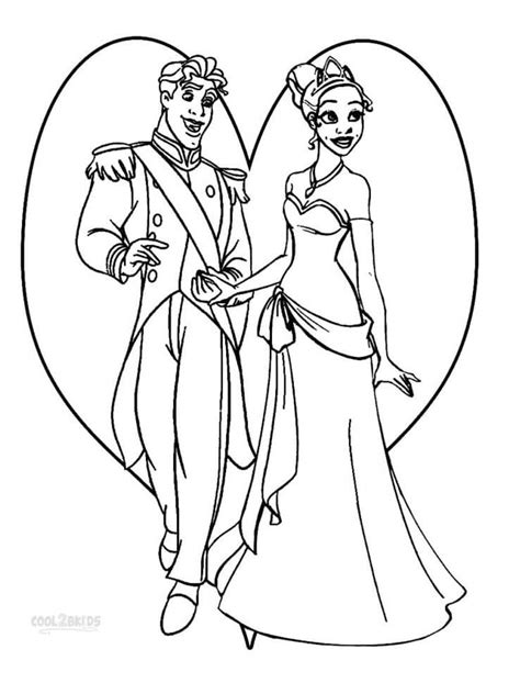 Tiana And Prince Naveen Coloring Pages