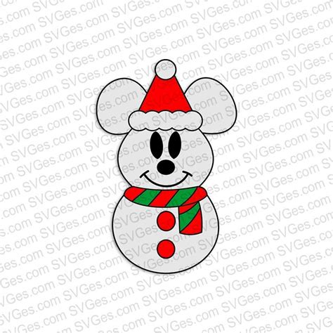 Mickey Snowman Machine Embroidery Designs And Svg Files