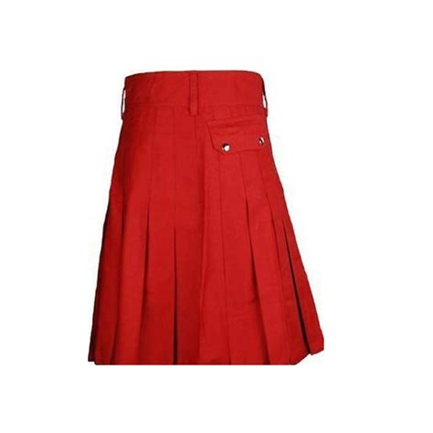 Scottish Men Red Utility Kilt Traditional Kilts For Sale Nov 2020