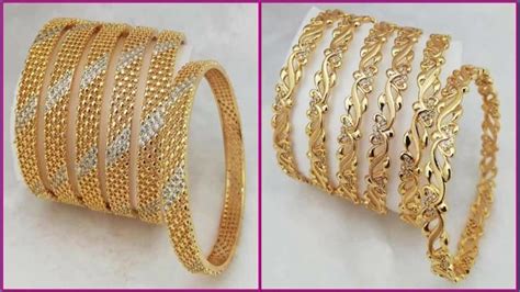 Latest Light Weight Gold Bangles Design Indian Gold Bangle Designs