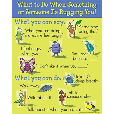 A Poster With An Insect Saying What To Do When Something Or Someone Is