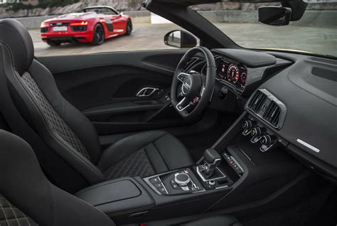 Audi R8 Spyder 2016 Blick Ins Cockpit Oben Ohne Dafür Unten Etwas