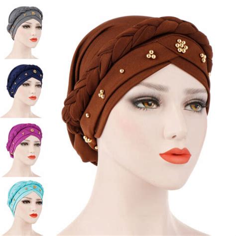 Women Female Head Wrap Elastic Hat Beanie Scarf Turban Hijab Caps