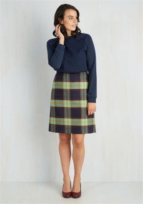 Classic Is In Session Skirt In Navy Mod Retro Vintage Skirts