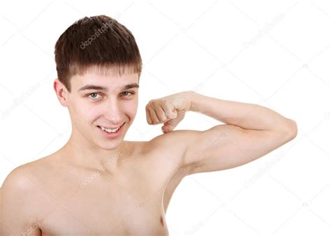 Teenager Muscle Flexing Stock Photo By ©sabphoto 55377585