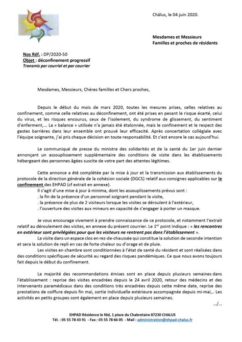 Note Dinformation Ehpad De Châlus Résidence Le Nid
