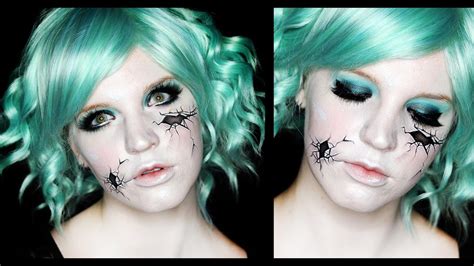 Broken Doll Makeup Tutorial Cracked Face 31 Days Of Halloween Youtube
