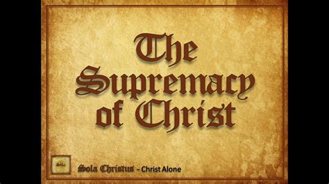 Oct 01 2017 Sunday Sermon Solus Christus 1 By Brad Belcher Youtube