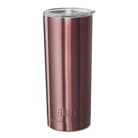 built 20 ounce double wall stainless steel tumbler in mauve