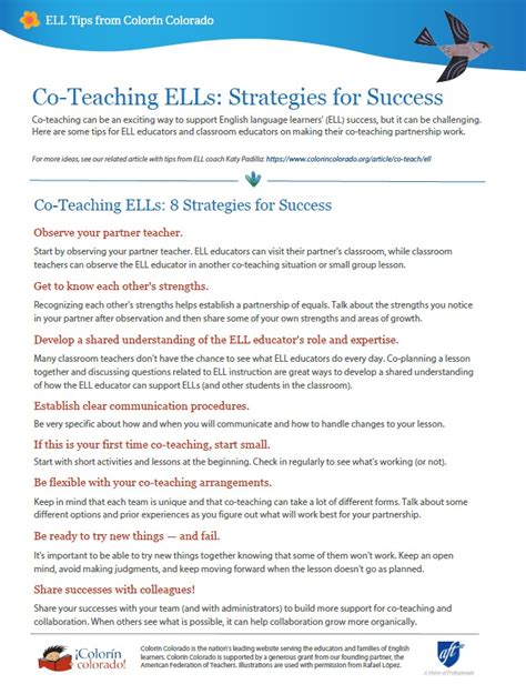 Co Teaching Ells 8 Strategies For Success Colorín Colorado