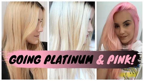 going platinum blonde at home and then dying my hair pink again