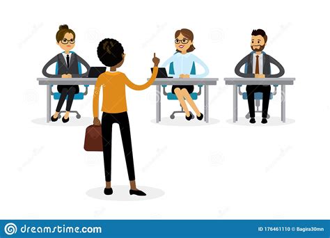 Business Training Or Training Staff Briefing Meeting Stock Vector