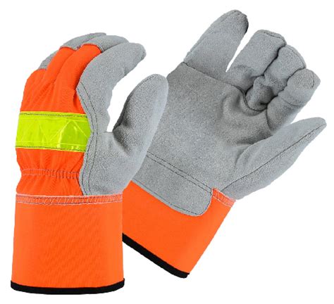 High Visibility Orange Work Gloves Medium Gbe Packaging Supplies
