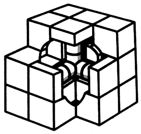 Melting Rubiks Cube Page Coloring Pages