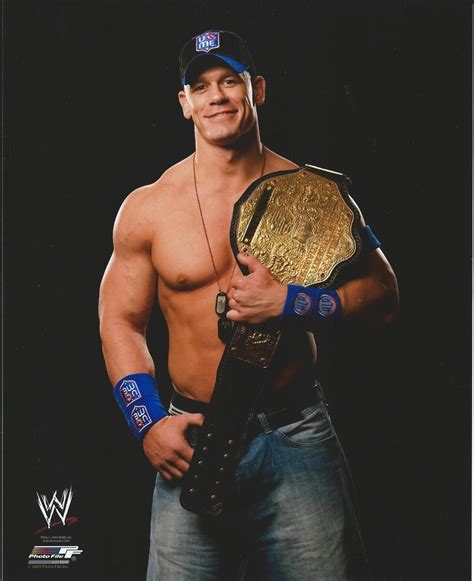 Cena with his wwe belt. JOHN CENA WITH BELT WWE WRESTLING 8 x 10 LICENSED PHOTO ...