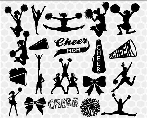 Cheer Svg Bundle Cheer Svg Cheerleading Svg Cheerleader Etsy Cheer