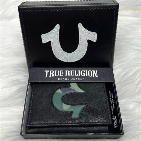 True Religion Bags Nwt True Religion Black Leather Camo Rfid
