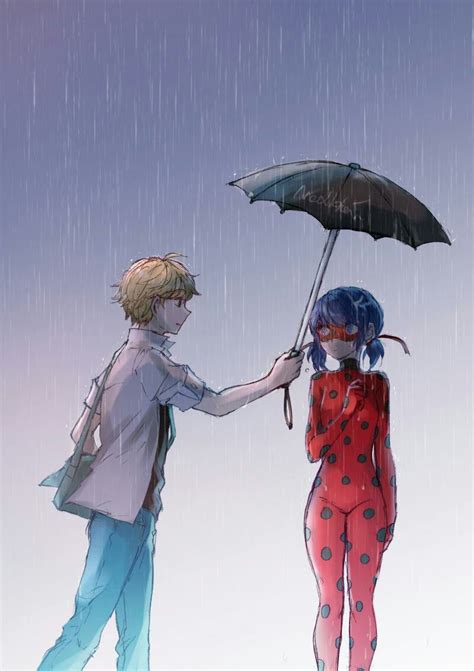 Ladrien Umbrella Scene Fan Art By Adrien Chat Noirlove Same Adrien In