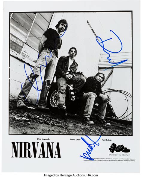 Nirvana Group-Signed Geffen Promo Photo. Music Memorabilia | Lot