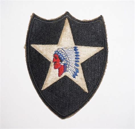 2nd Infantry Division Patch Wwii Us Army P0449 £1051 Us Army