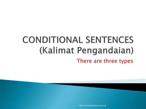 Contoh Kalimat If Conditional Type 1 2 3 - Temukan Contoh