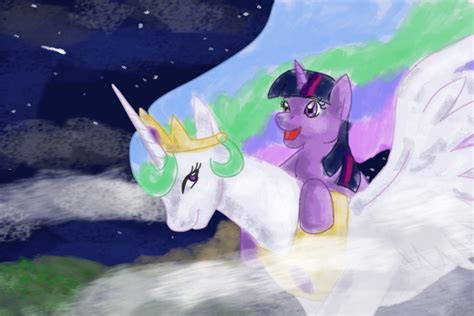 Princess Celestia And Twilight Sparkle Drawn By Kourabiedes Bronibooru