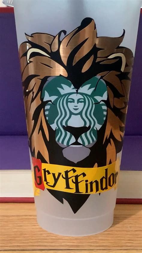 Harry Potter Gryffindor Starbucks Reusable Cup / Starbucks | Etsy
