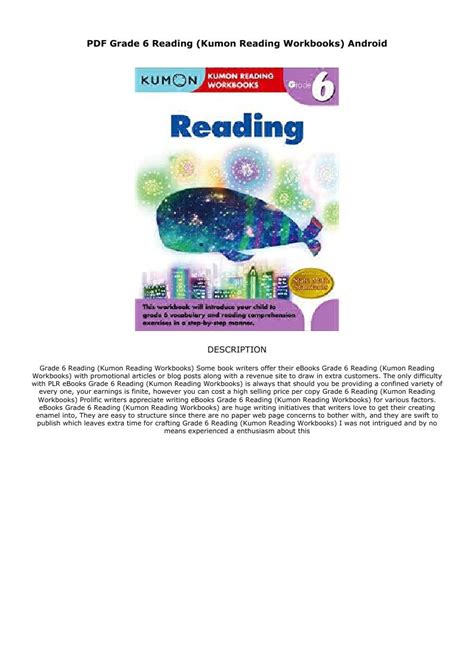 Share & embed kumon math levels. PDF Grade 6 Reading (Kumon Reading Workbooks) Android # ...