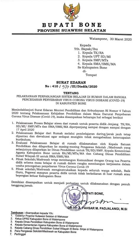 Tiga surah menjadi amalan buat elora nor azman, 18, pelajar cemerlang 9a sijil pelajaran malaysia (spm). Surat Edaran Bupati Bone Tentang Perpanjangan Sistem ...