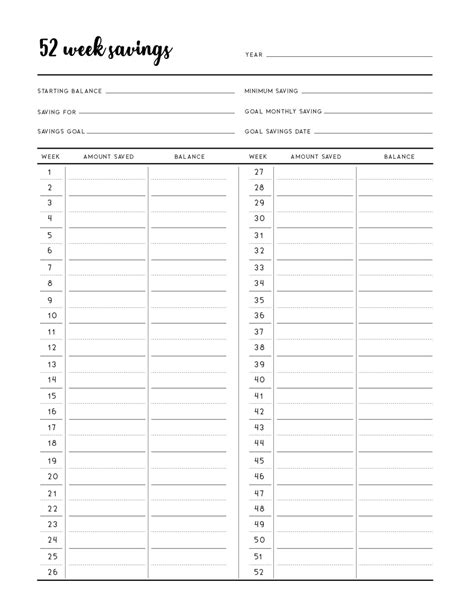 The Free Printable Savings Tracker Perfect For A Smaller Budget