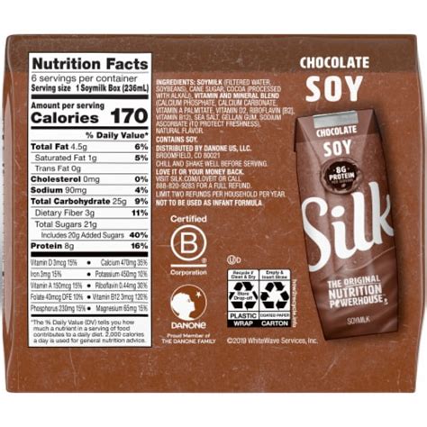 Silk Chocolate Soymilk 6 Ct 8 Fl Oz Kroger