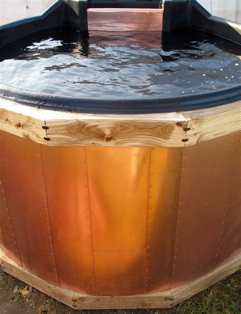 Copper Hot Tub With Wood Trim And Mdpe Internal Liner Hot Tub Wood