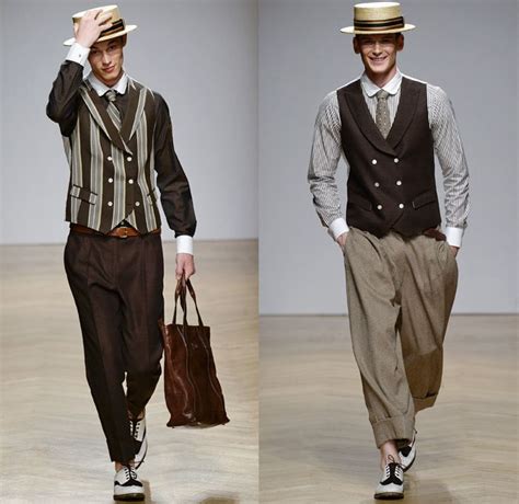 Modern Interpretation Of Roaring 20s Fashion Two Male