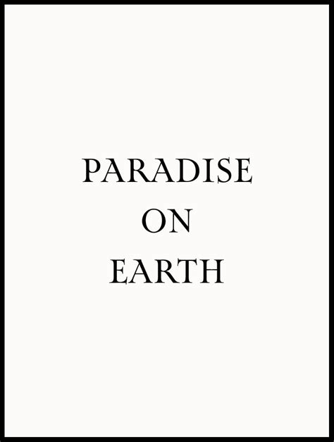 Paradise On Earth Poster Posterton
