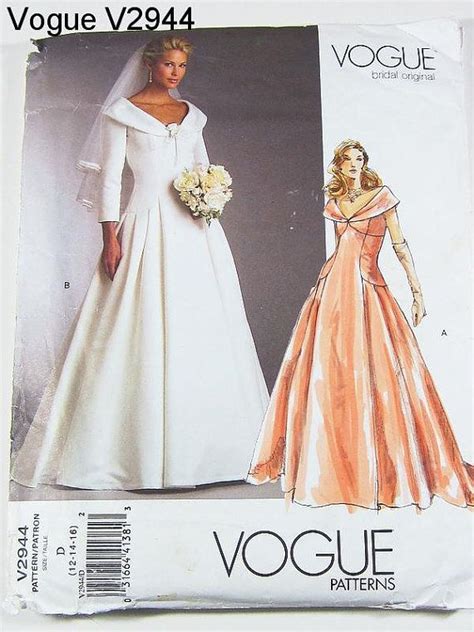 Vogue Wedding Dress Pattern V2944 Misses Dress Vogue Bridal