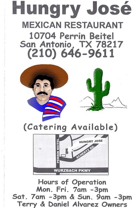 Please take the time to look over the menu items and descriptions as dishes may vary. Hungry Jose Mexican Restaurant & Catering San Antonio