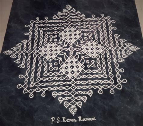 25 Dots Saravilakku Sikku Kolam || Big Kolam – Kolams of India